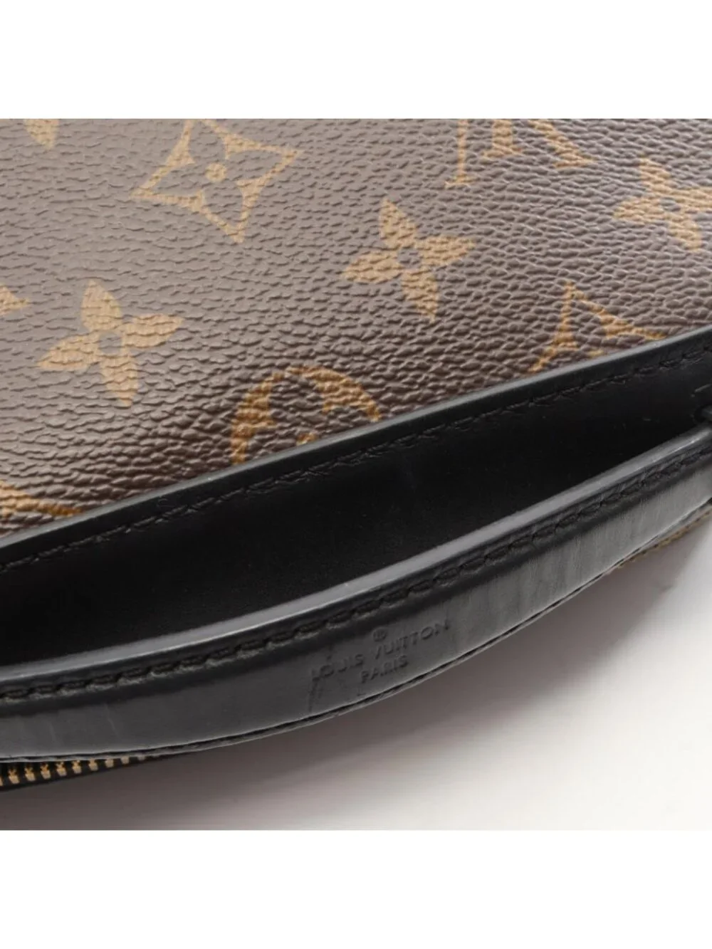 Louis Vuitton Shoulder Bag Saintonge Monogram Noir 2-Way Canvas Leather
